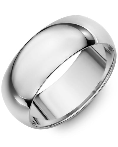 Classic Half Round Wide Polish Wedding Band