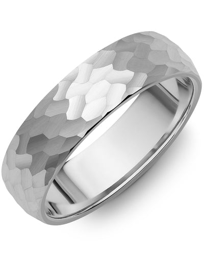 Classic Half Round Hammer Wedding Band