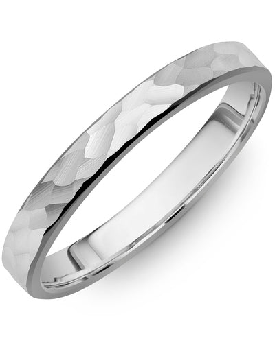Classic Flat Thin Hammer Wedding Band