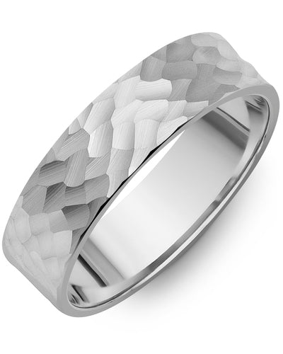 Classic Flat Hammer Wedding Band