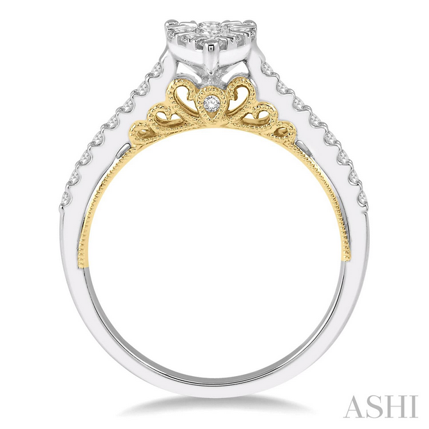 Pear shape lovebright essential diamond engagement ring