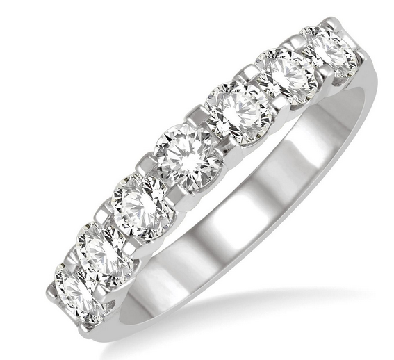 7 stone diamond wedding band