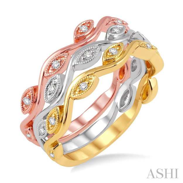 Stackable diamond band set