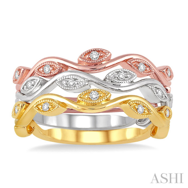 Stackable diamond band set