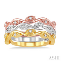 Stackable diamond band set