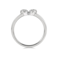 Stackable butterfly shape petite diamond fashion ring