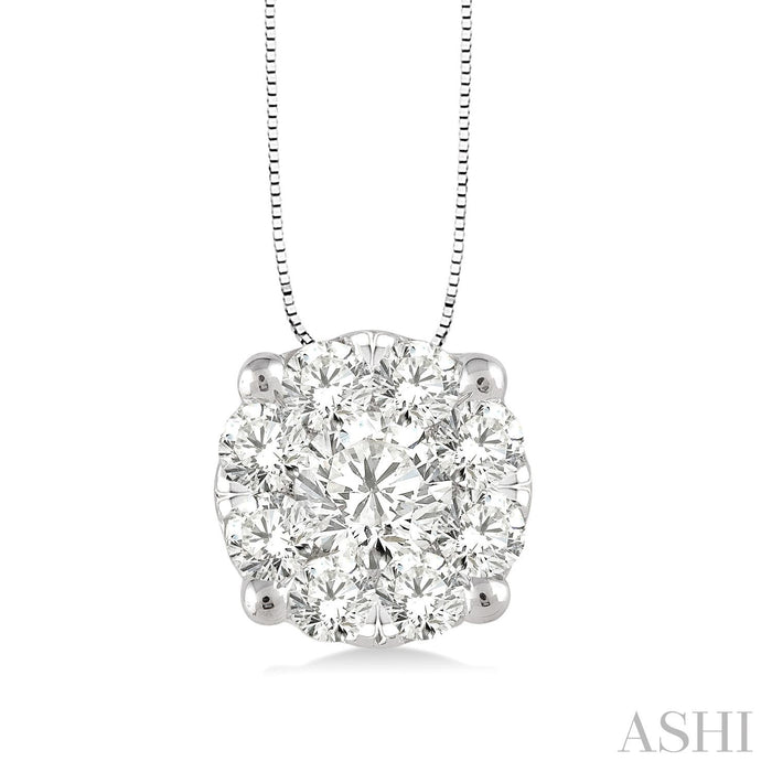 Lovebright essential solitaire diamond pendant