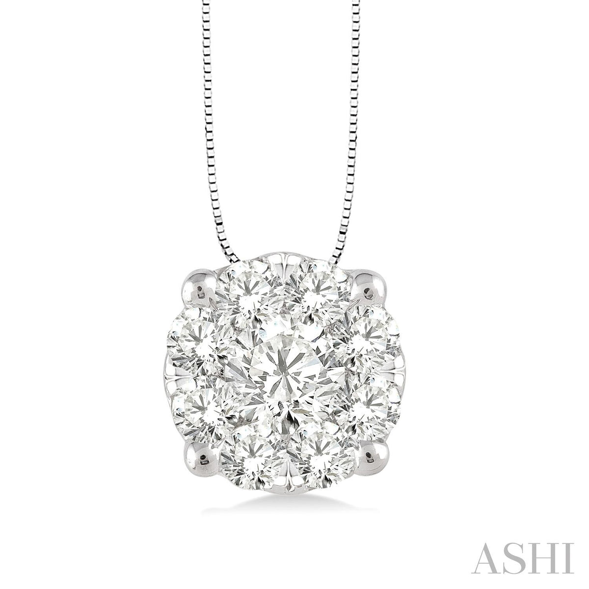 Lovebright essential solitaire diamond pendant