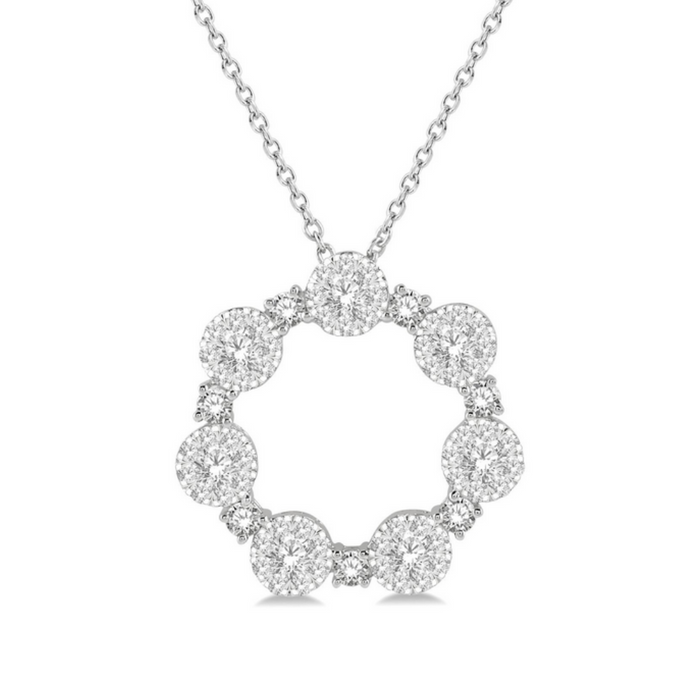 Lovebright diamond circle pendant
