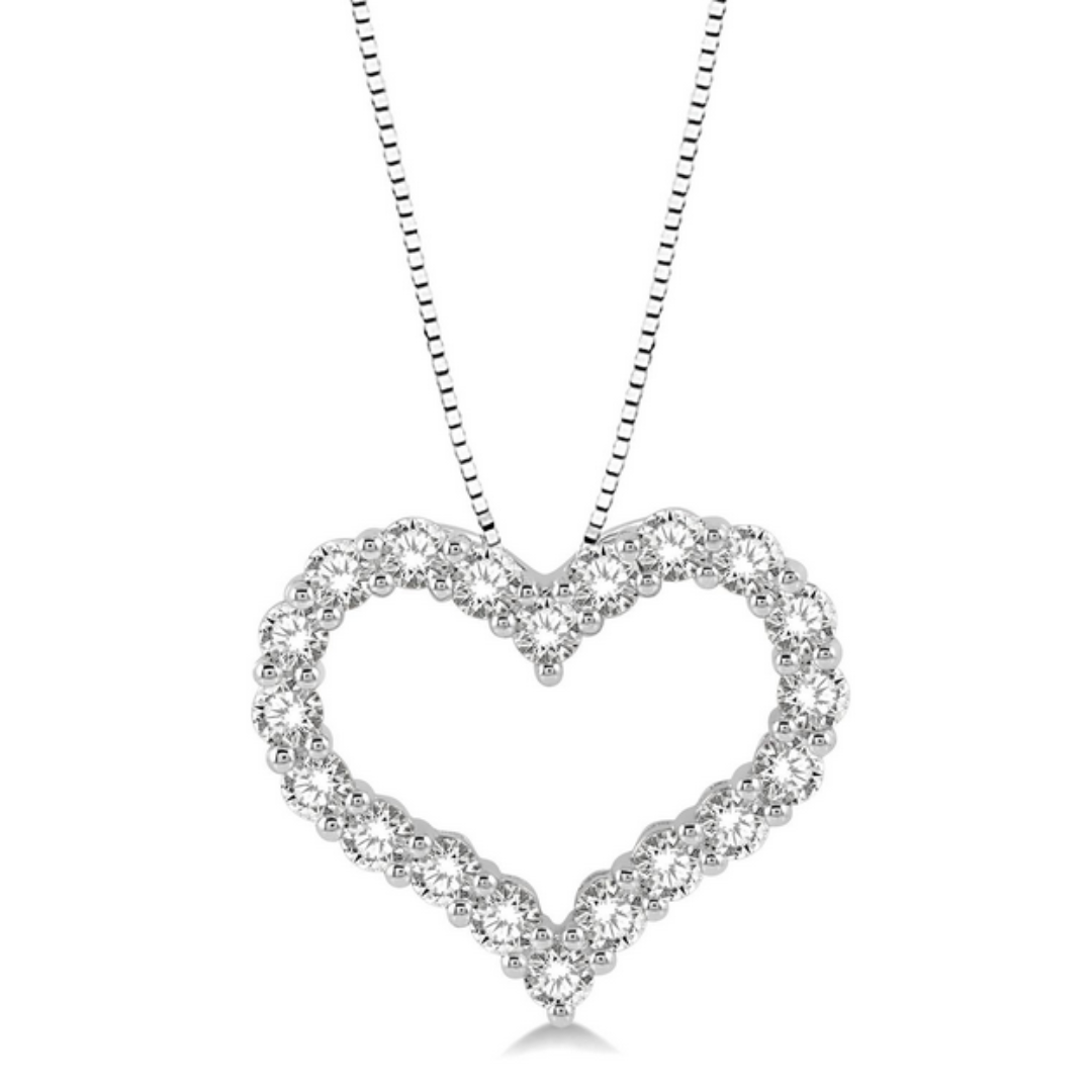 Heart shape diamond pendant