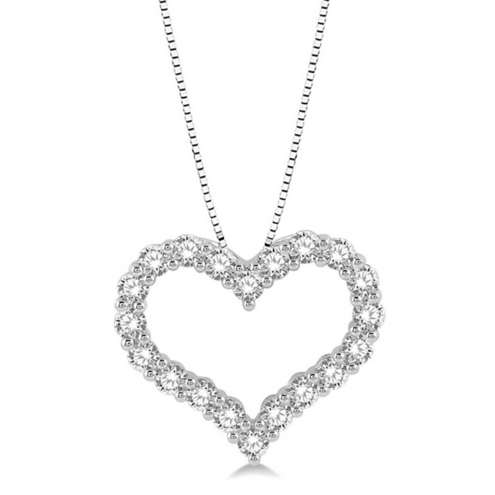 Heart shape diamond pendant