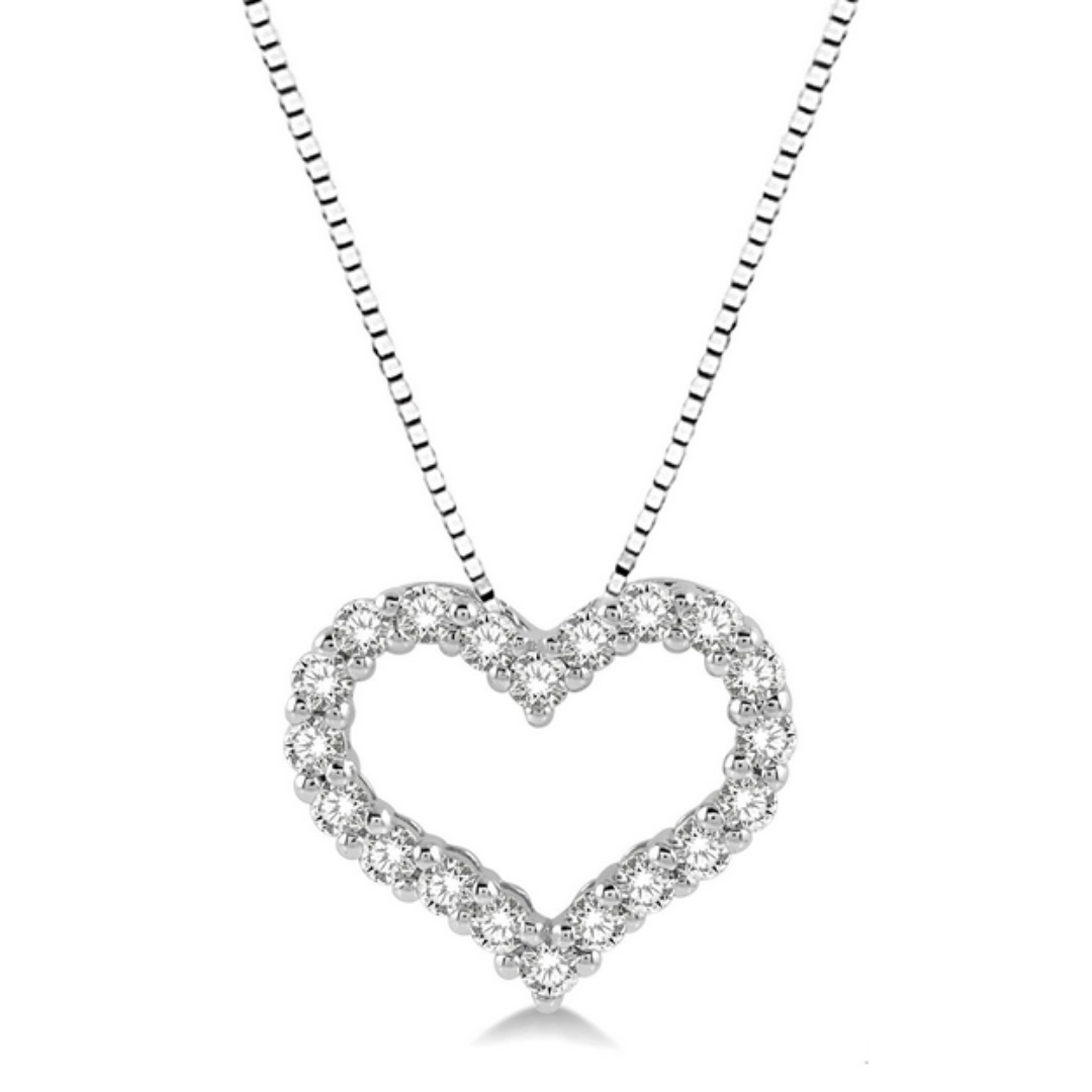 Heart shape diamond pendant