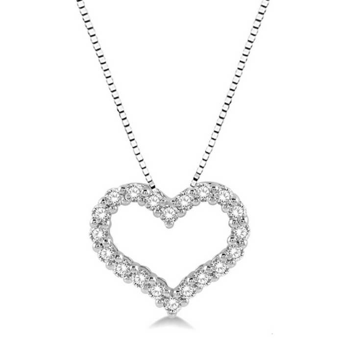Heart shape diamond pendant