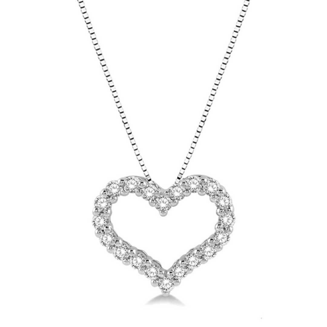 Heart shape diamond pendant