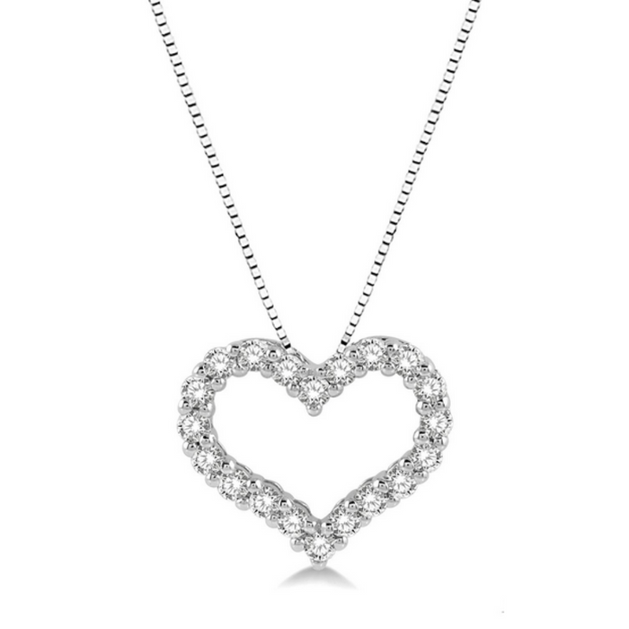 Heart shape diamond pendant