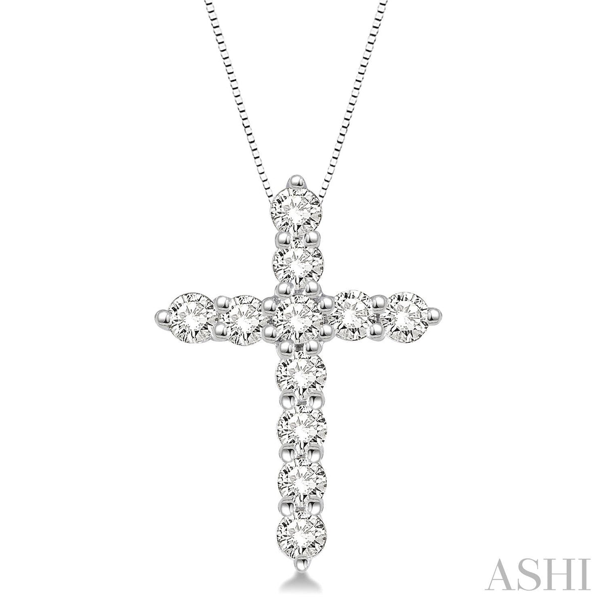 Cross diamond pendant