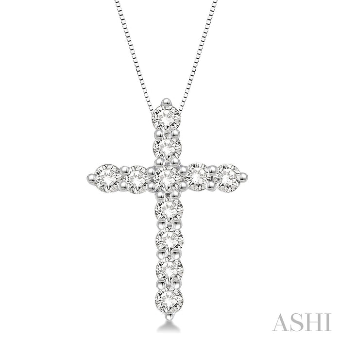 Cross diamond pendant