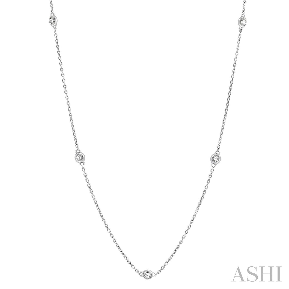 Diamond station necklace