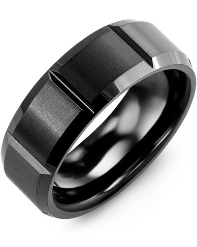 Mens black deals ceramic ring