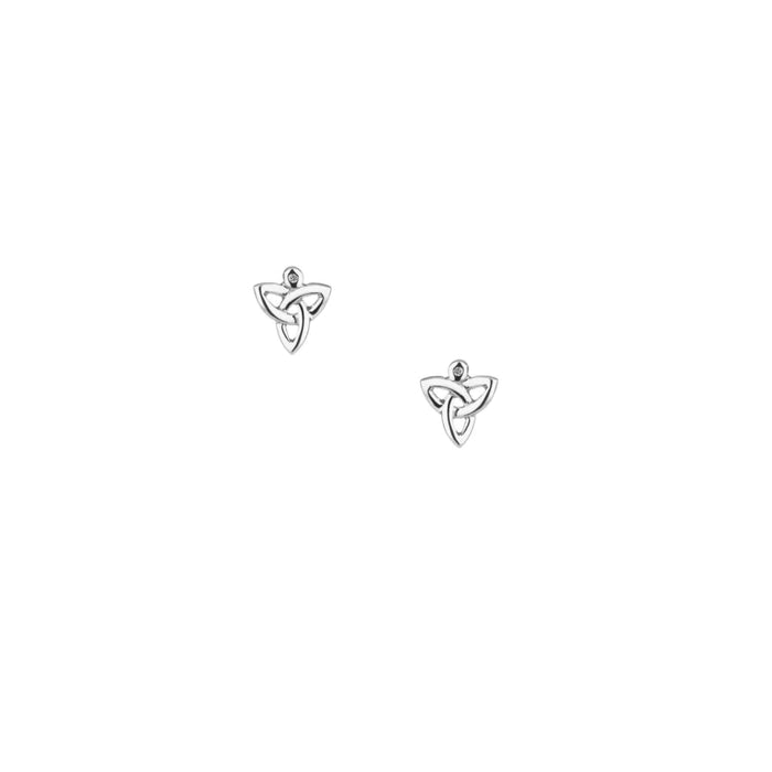 Silver Trinity Post Earrings - Diamond