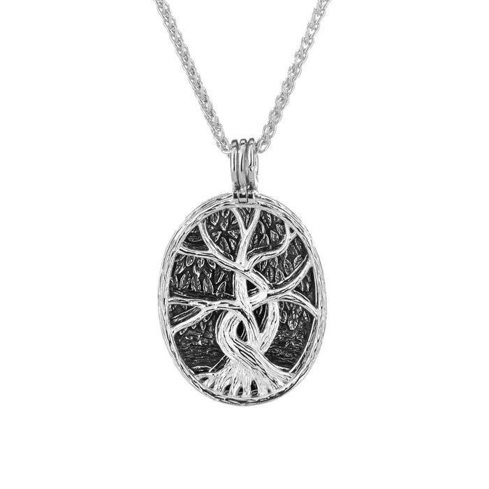 Silver and 22k Gold Gilding Tree of Life 4-Way Pendant