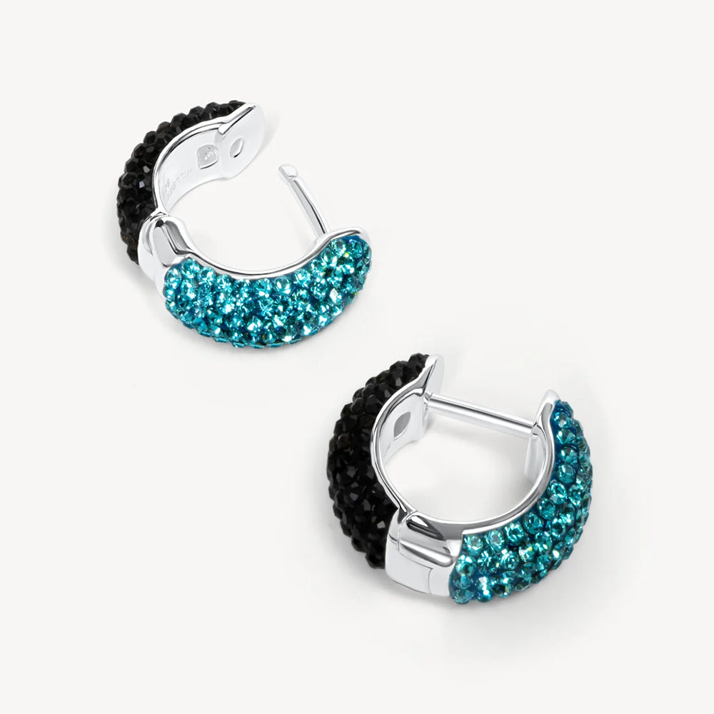 Astral & Black Sparkle Reversible Hoop Earrings