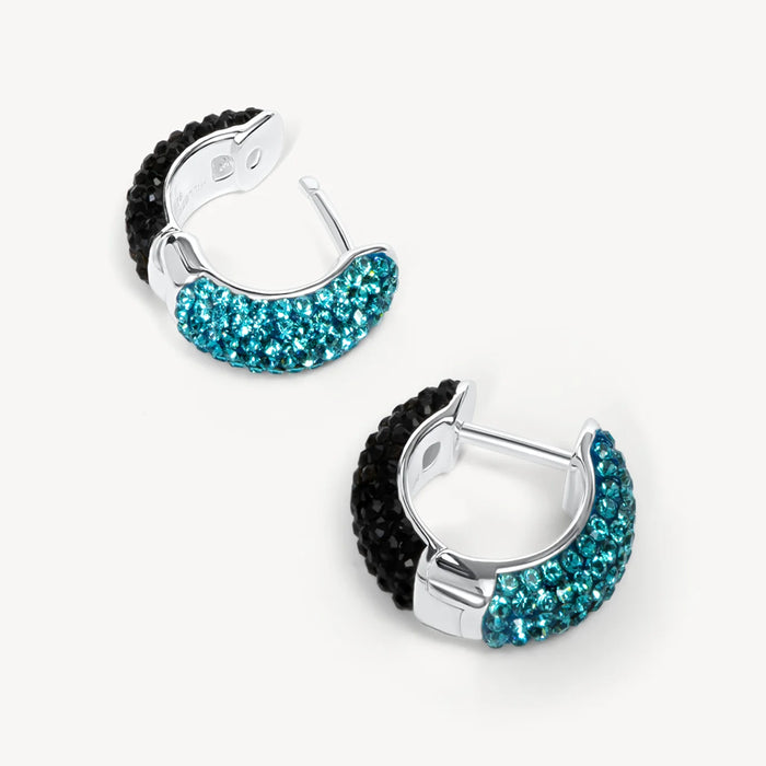 Astral & Black Sparkle Reversible Hoop Earrings