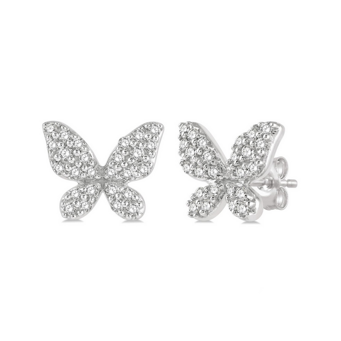 Butterfly shape petite diamond fashion earrings