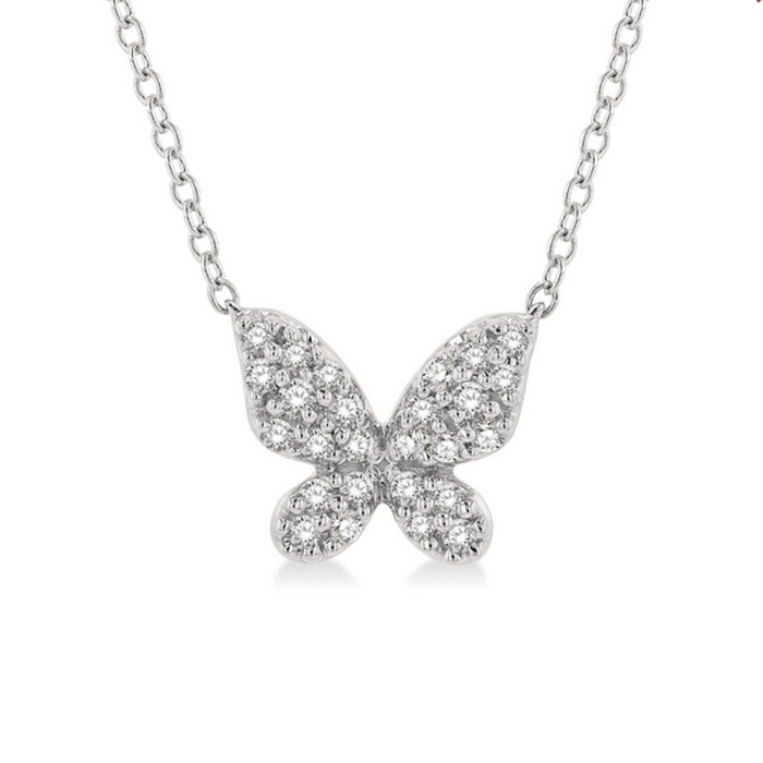 Butterfly shape petite diamond fashion pendant