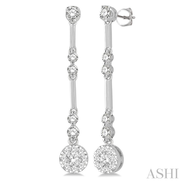 Lovebright diamond long earrings