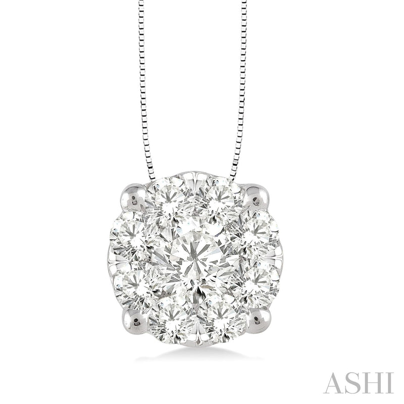 Lovebright essential solitaire diamond pendant