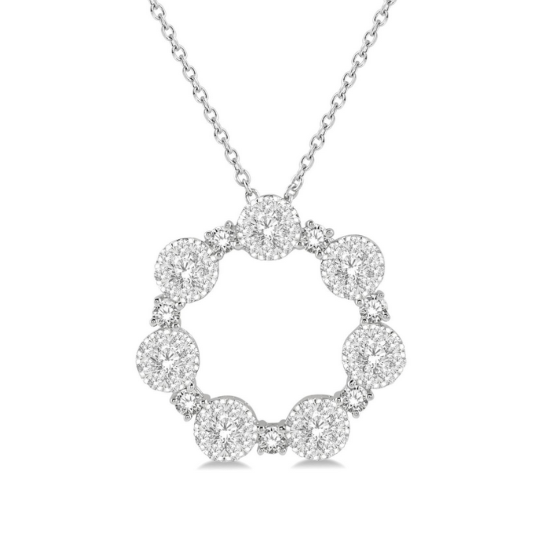 Lovebright diamond circle pendant
