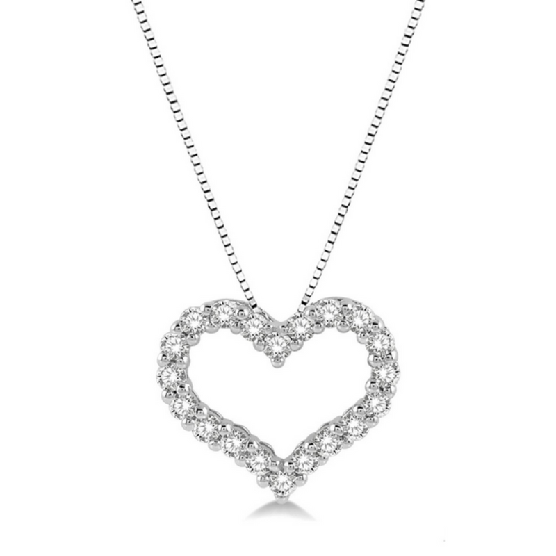 Heart shape diamond pendant