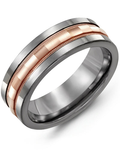 Men's Baguette Diamond-Cut Wedding Ring