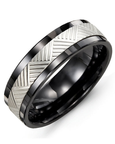 Men's Geometric Pattern Wedding Ring