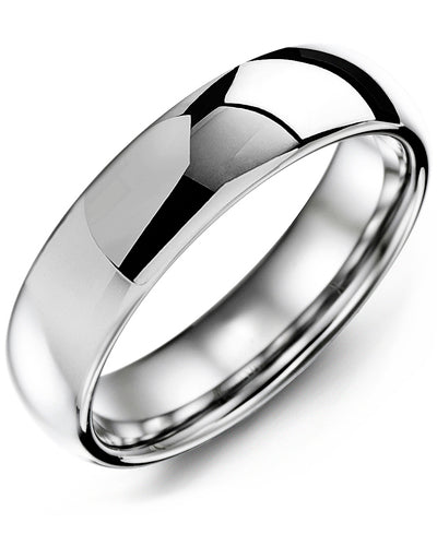 Men's Classic Polished Tungsten Wedding Ring