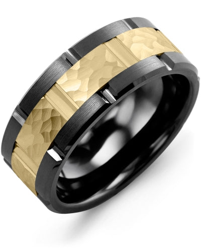 Men's Hammer Grooved Wedding Ring