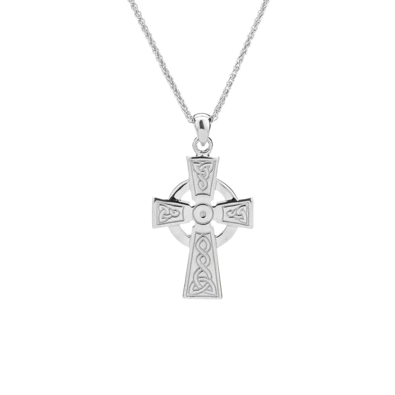 Silver Celtic Cross Pendant Medium