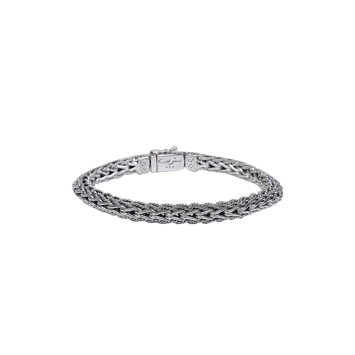 Silver Triangular Bracelet - 7.5" length